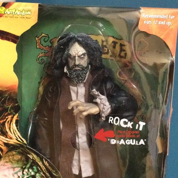 RARE Rob Zombie Rare 18" Art Asylum Action Figure Hellbilly Deluxe plays Dragula - Picture 3 of 7